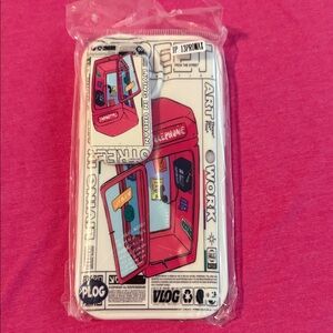 Retro Telephone Booth Phone Case - Red